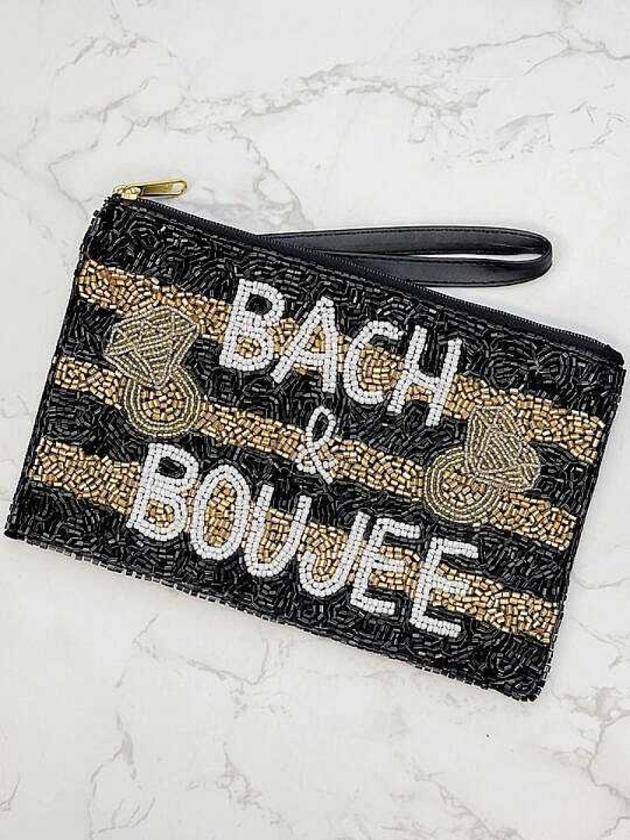 Accessories Prep Obsessed TL Wristlets & Clutches | Bach & Boujee' Beaded Zip Wristlet