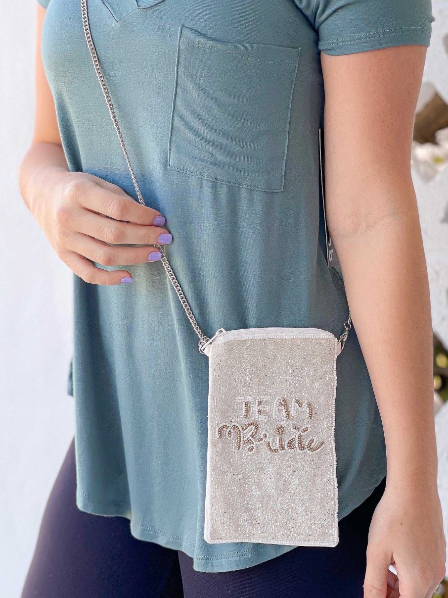 Accessories Prep Obsessed TL Crossbody Bags | Team Bride' Beaded Phone Crossbody