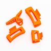 Accessories LDW Sale Hair Ties & Clips | Claw Clip Set Of 4 In Orange (Ships In 1-2 Weeks)