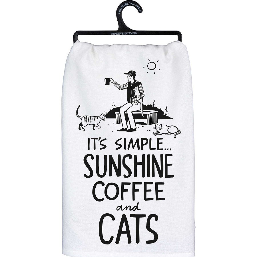 Home Decor Primitives By Kathy | Sunshine, Coffee, & Cats' Kitchen Towel