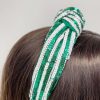 Accessories Prep Obsessed TL Headbands | Game Day Sequin Headbands - Green & White