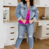 Clothing Ave Shops Denim | Reese Rhinestone Denim Jacket By Judy Blue