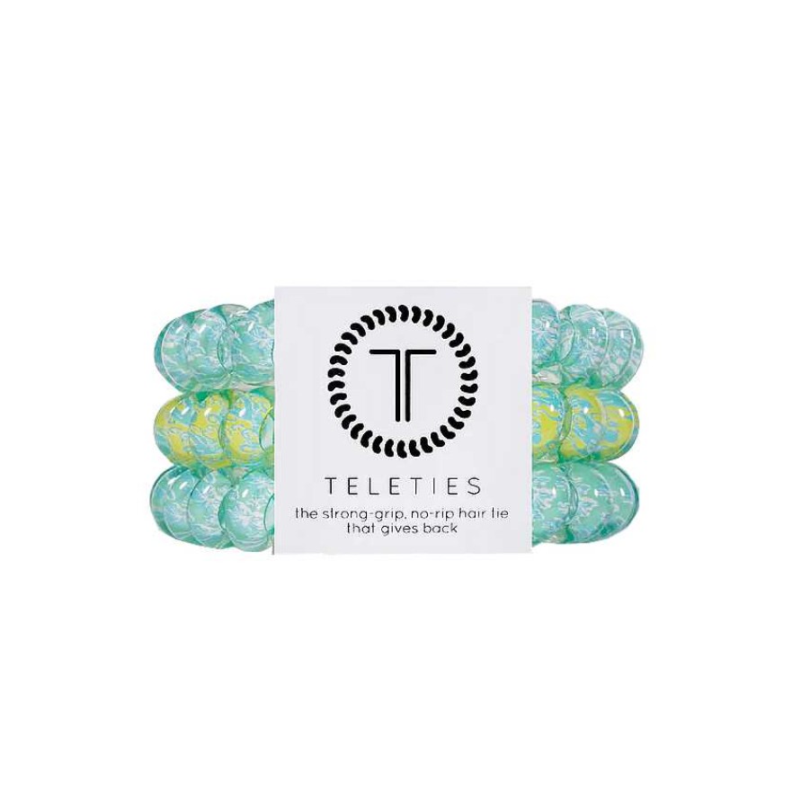 Accessories Teleties Hair Ties & Clips | Teleties Hair Tie - Large Band Pack Of 3 - Shore Thing