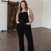 Clothing Ave Shops Denim | Imogene Control Top Retro Flare Overalls In Black By Judy Blue