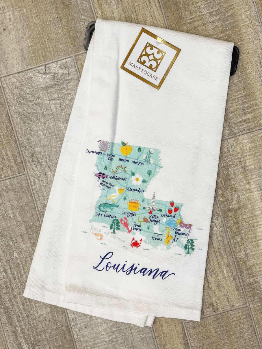 Home Decor Mary Square | Louisiana Tea Towel