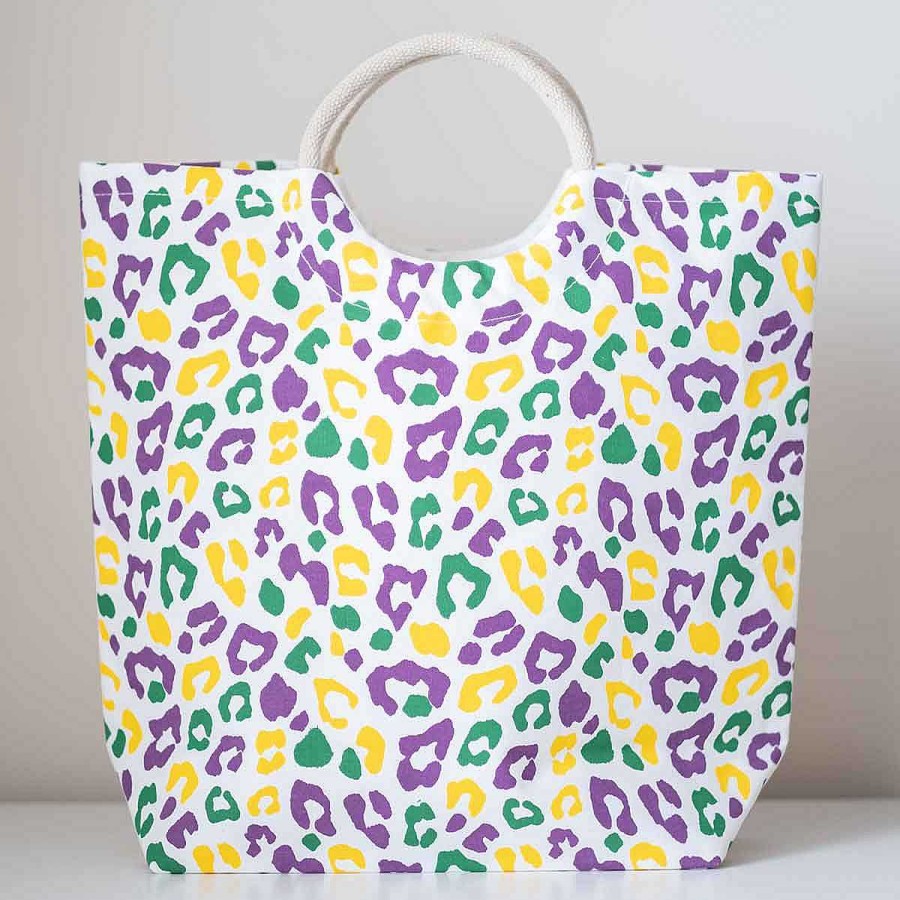 Accessories The Royal Standard Tote Bags | Mardi Gras Leopard Shore Tote