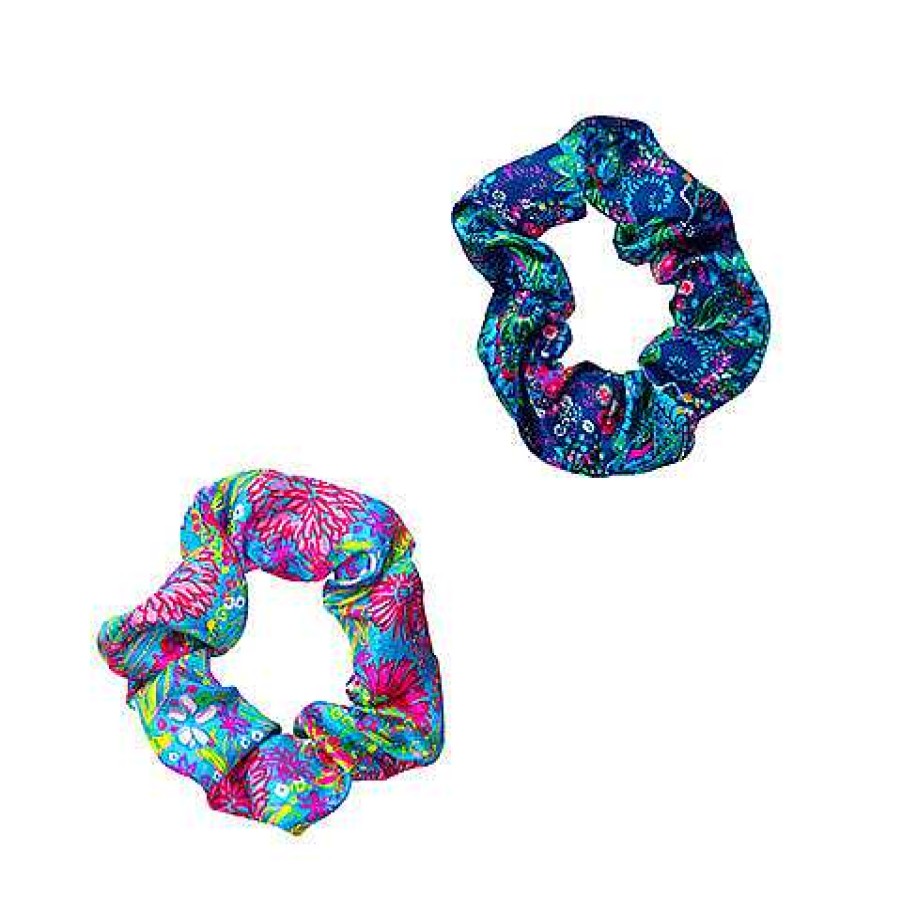 Accessories Lifeguard Press Hair Ties & Clips | Hair Scrunchie Set By Lilly Pulitzer - Take Me To The Sea