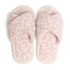 Shoes Prep Obsessed JTC | Leopard Criss Cross Fuzzy Slippers - Pink