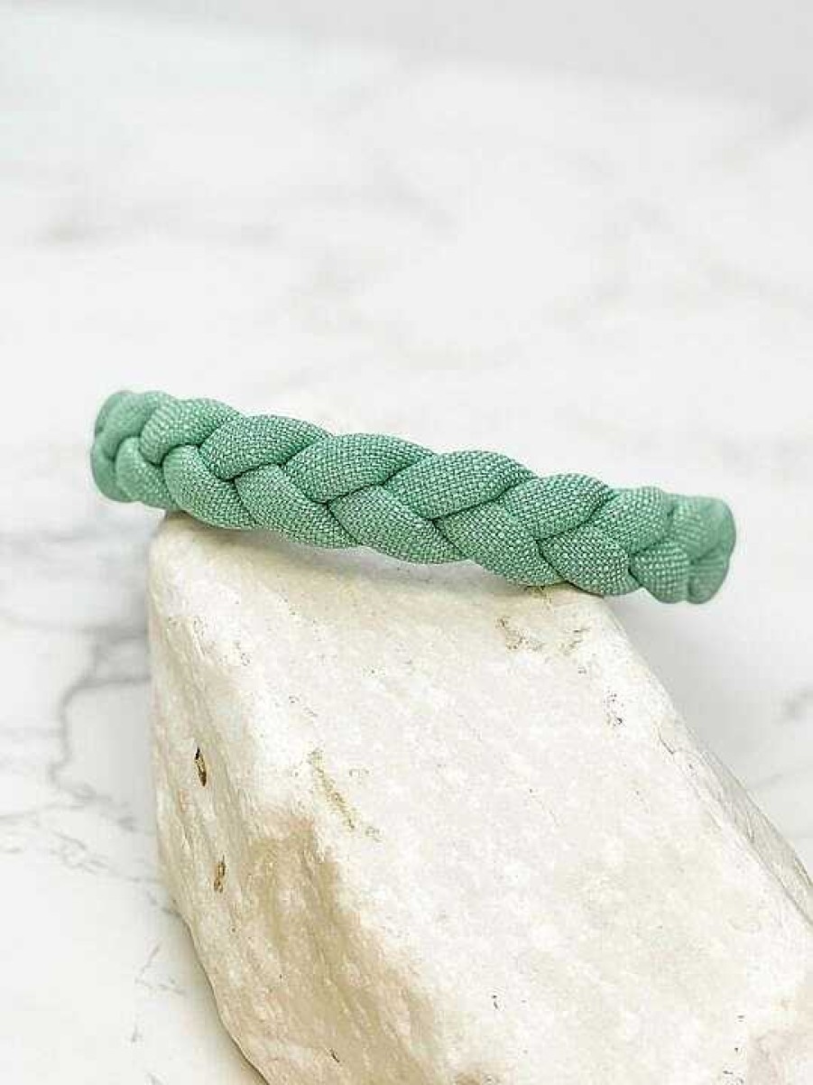 Accessories Prep Obsessed FC Hair Ties & Clips | Textured Braid Headband - Green