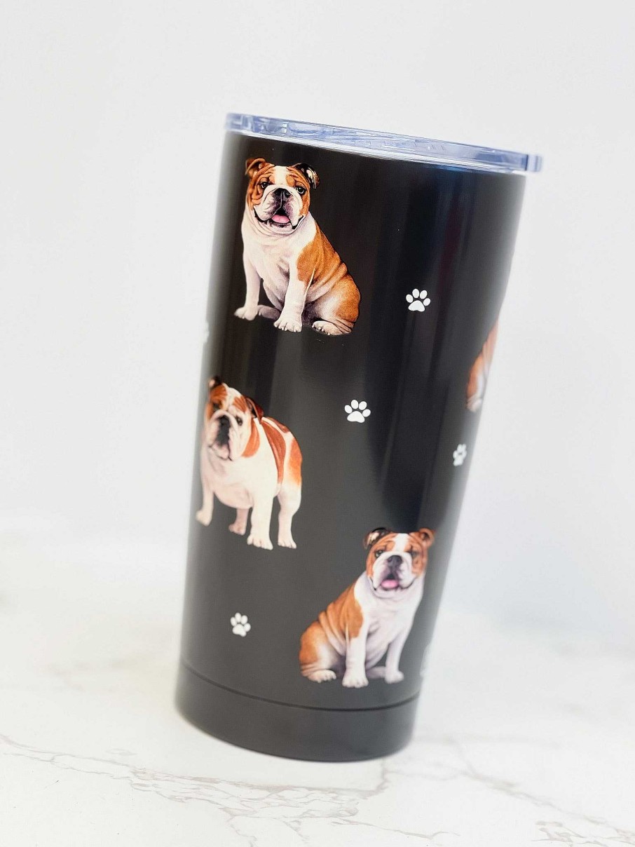 Home Decor E&S Pets | Bulldog Stainless Steel Tumbler