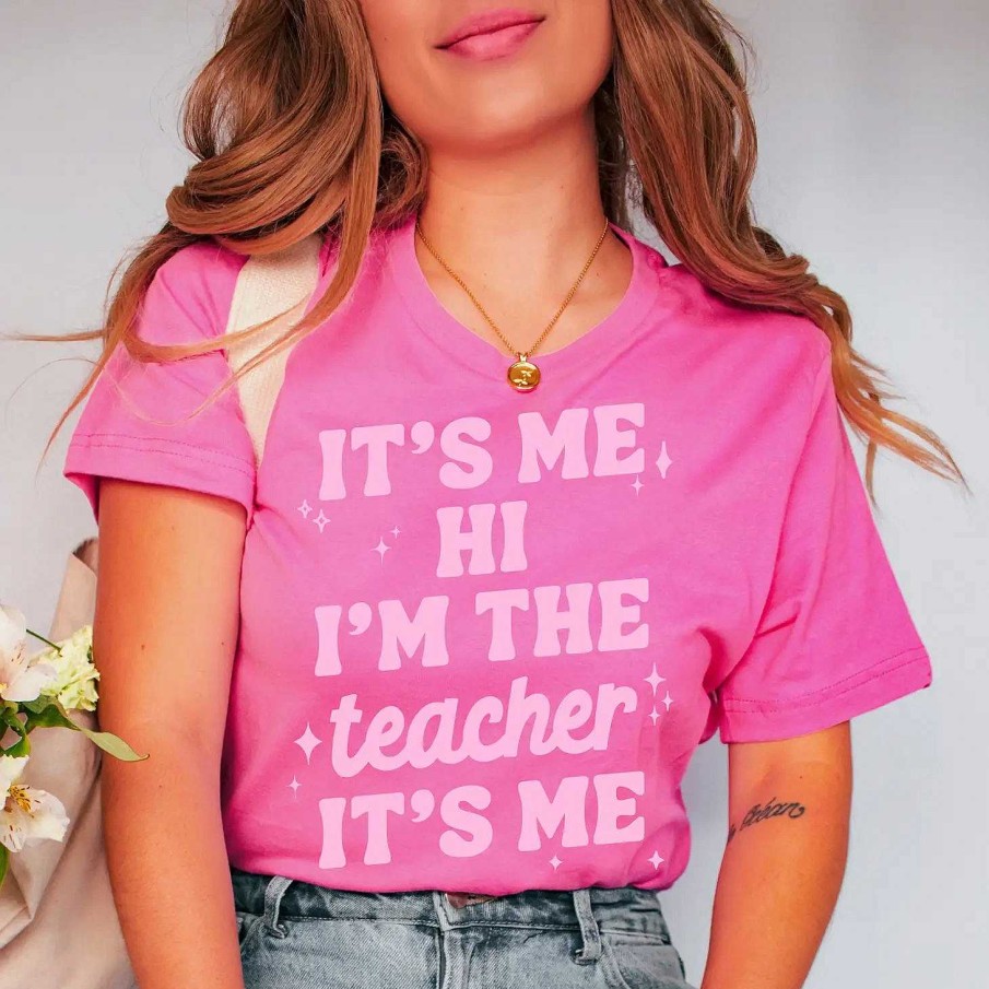 Clothing Mugsby Graphic Tees | It'S Me, I'M The Teacher' Short Sleeve Tee By Mugsby